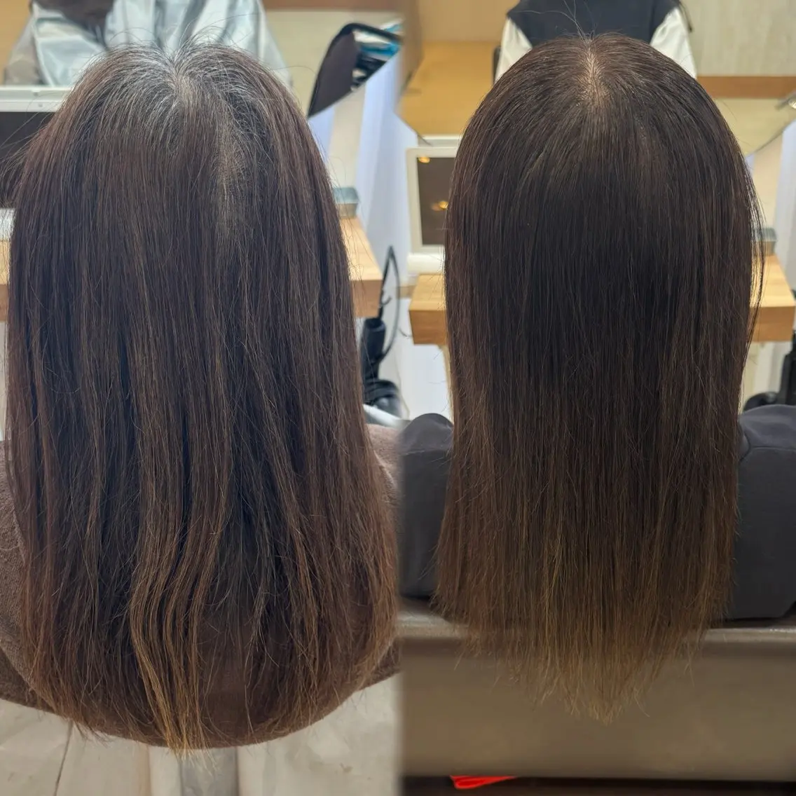 セミロング ピンクブラウン Agu hair 粉河のヘアスタイル