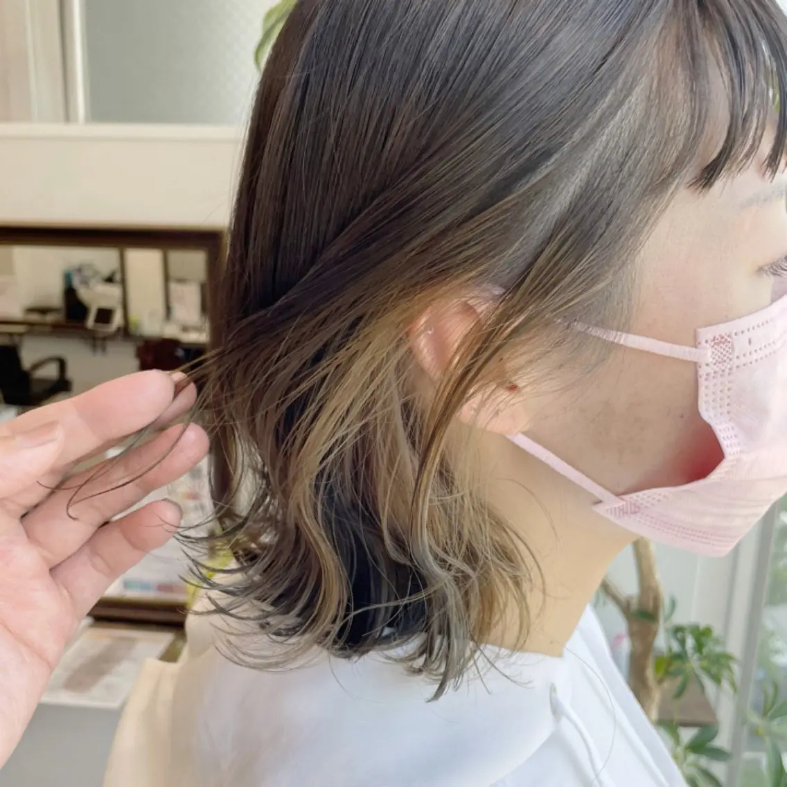 ショート カラー ベージュカラー イヤリングカラー ボブ ショートヘア カット ヘアカラー 似合わせカット ショートボブ🦋廣瀬のヘアスタイル