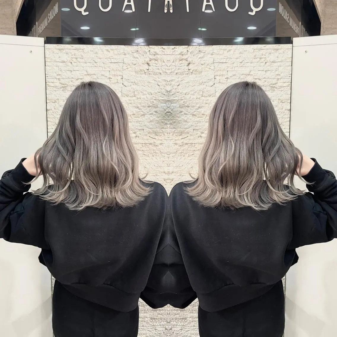 ミディアム カット ヘアカラー トリートメント Y Uのヘアスタイル