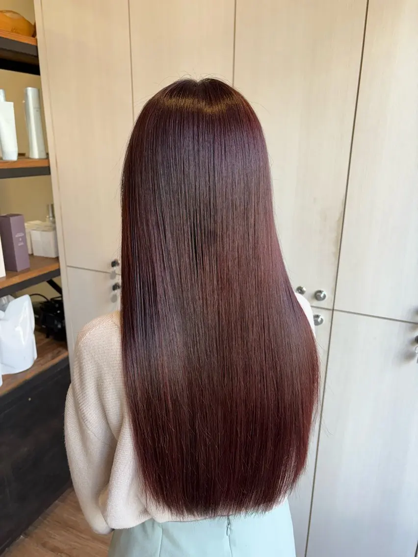 ロング ヘアカラー トリートメント あべ ゆうか🪽艶髪のヘアスタイル