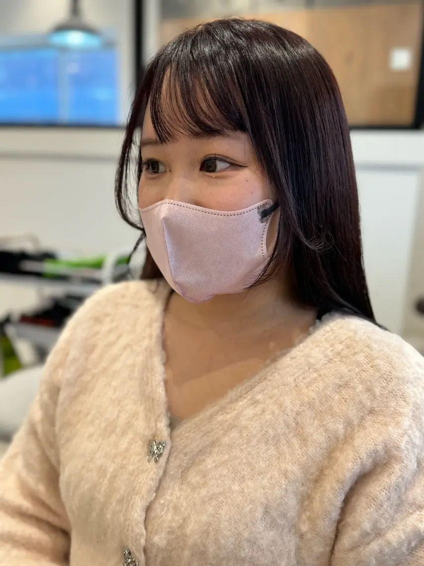 ロング 顔周りカット リルウヘアー 天王寺のヘアスタイル