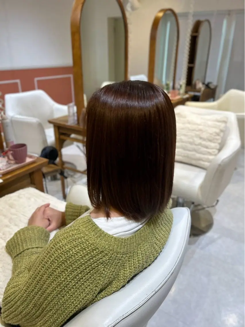 ミディアム トリートメント 中山 知優のヘアスタイル