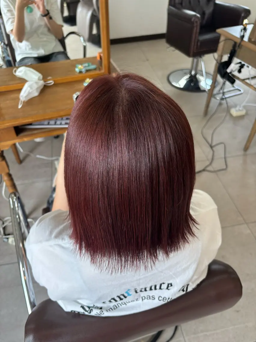 ミディアム カラー ヘアカラー 石橋 未有のヘアスタイル