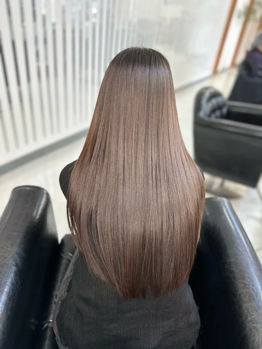 ロング 縮毛矯正 カット 縮毛矯正 トリートメント YURI ✨のヘアスタイル