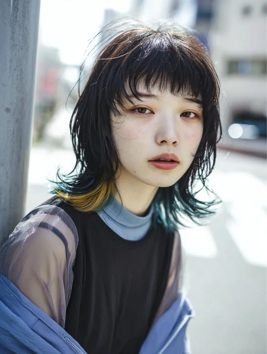 カラー スダユーヤ 💫推しカラーウルフのヘアスタイル
