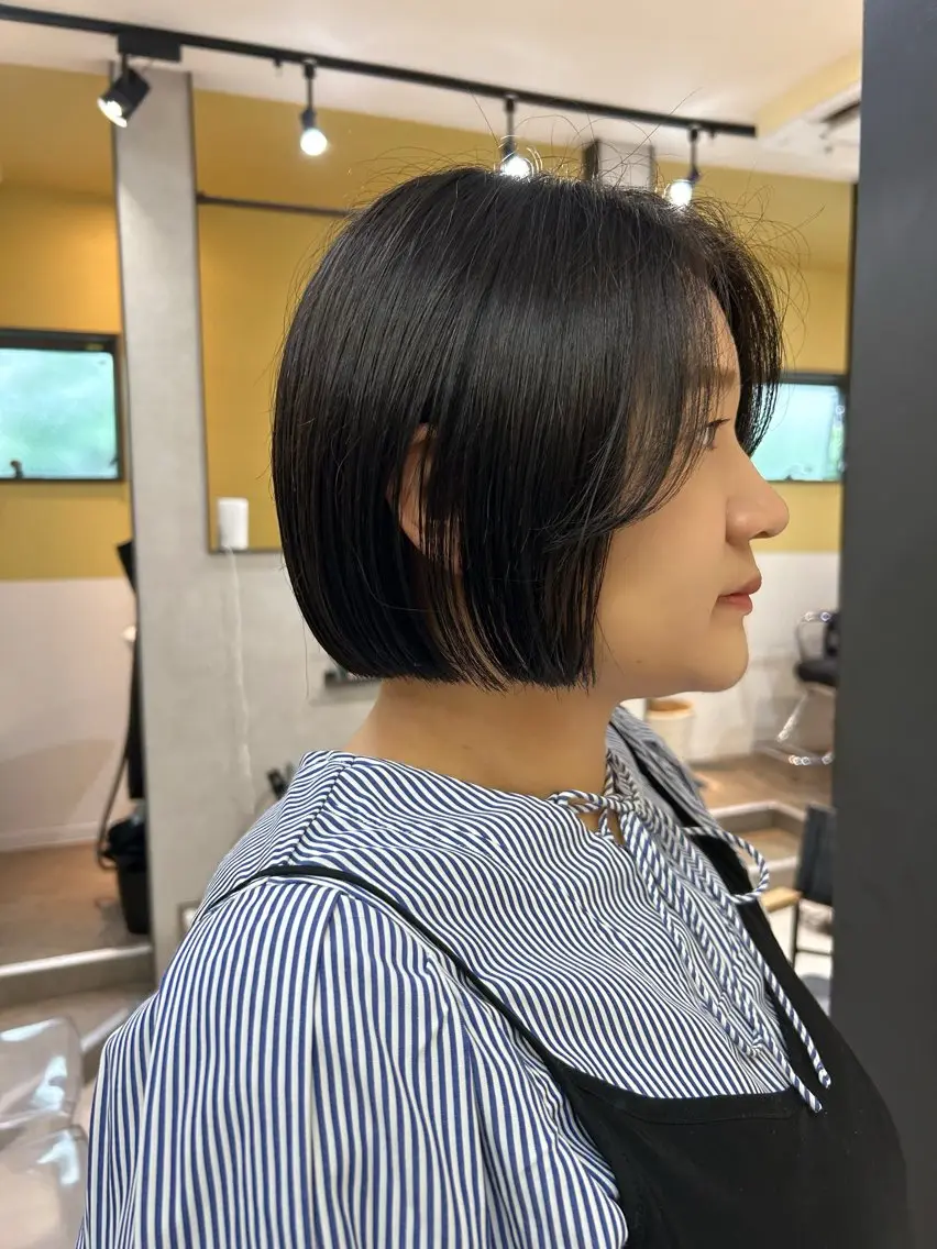ショート ボブ カット トリートメント hubhair レイヤー/透明感のヘアスタイル