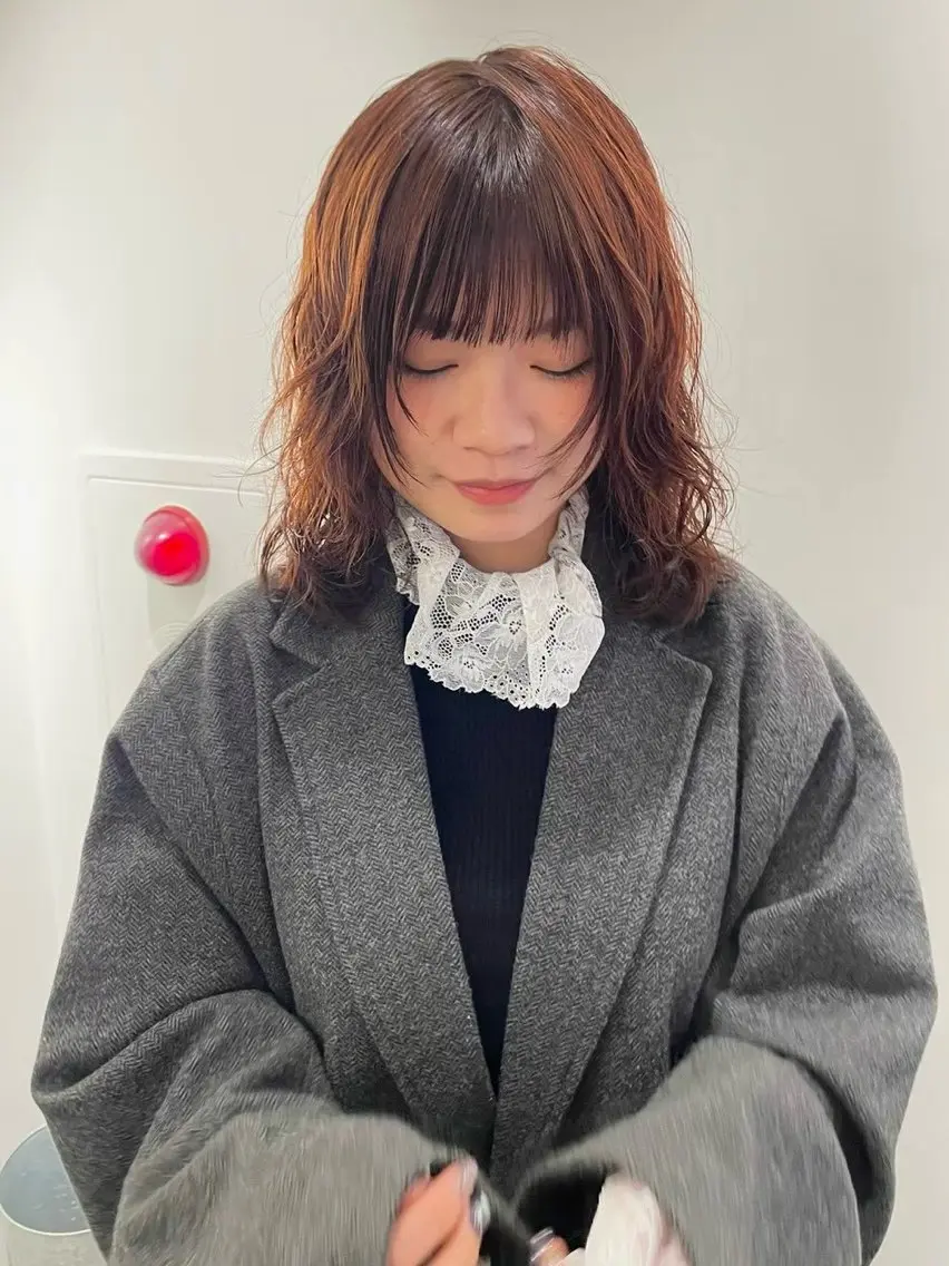 ミディアム ミディアムパーマ ボブ レイヤーカット パーマ パーマモデル募集🍀 新宿エリア✨ゆめのヘアスタイル