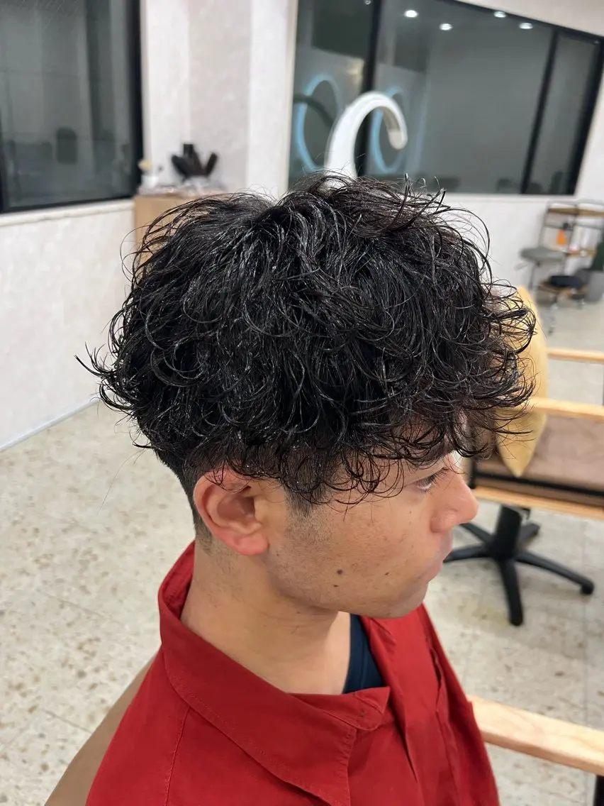 ショート パーマ メンズ メンズパーマ 似合わせカット カット パーマ 近藤 叶大のヘアスタイル