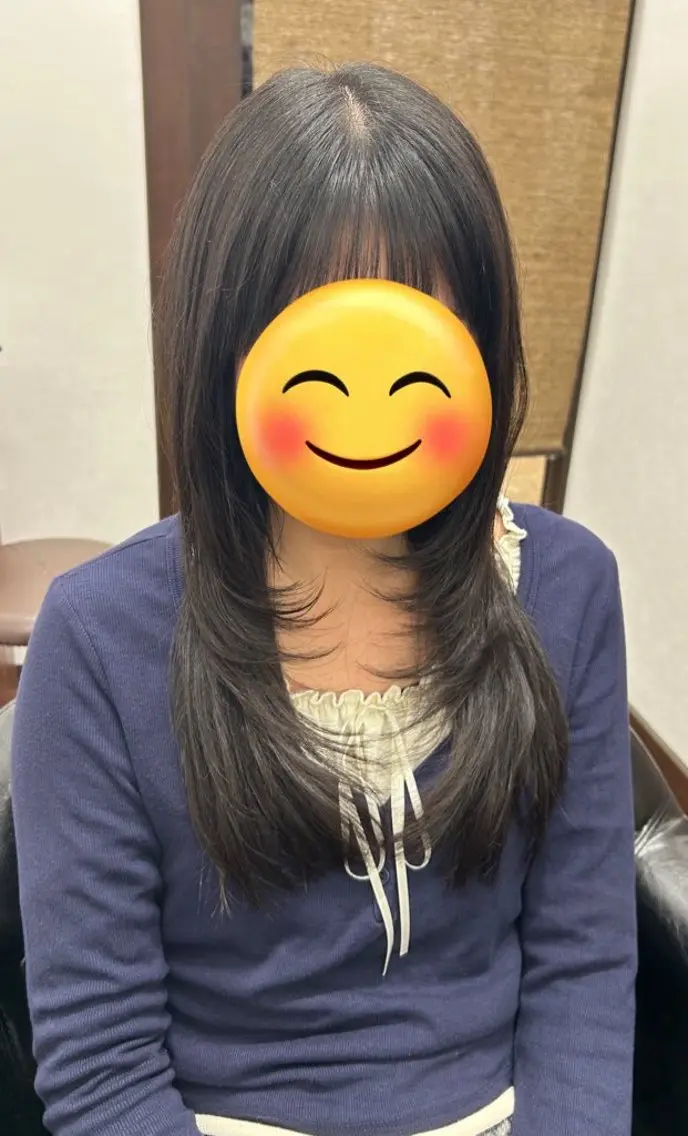 セミロング ハイレイヤー レイヤーカット 出河 拓のヘアスタイル