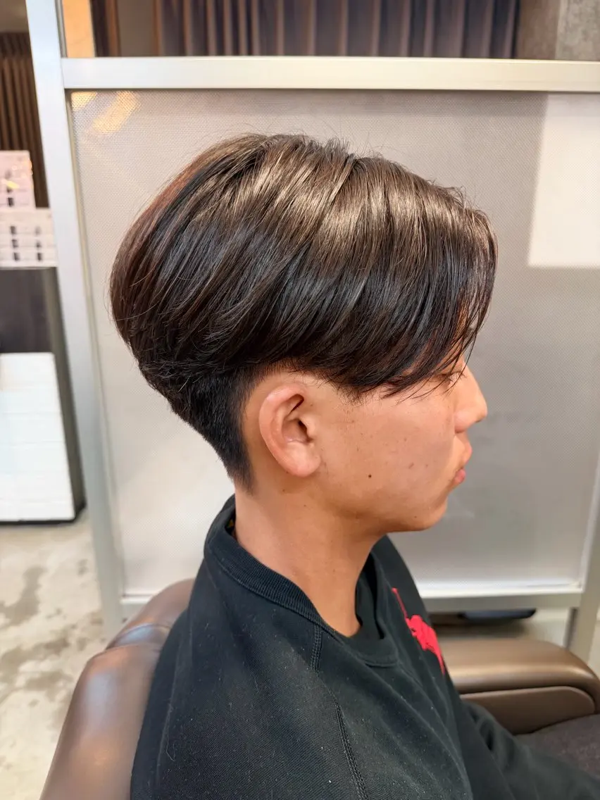 ミディアム パーマ メンズ 清水 寧生のヘアスタイル