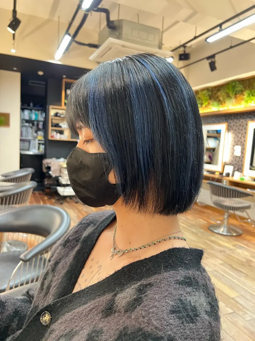 ミディアム ハイライト ヘアカラー 西村 和樹のヘアスタイル