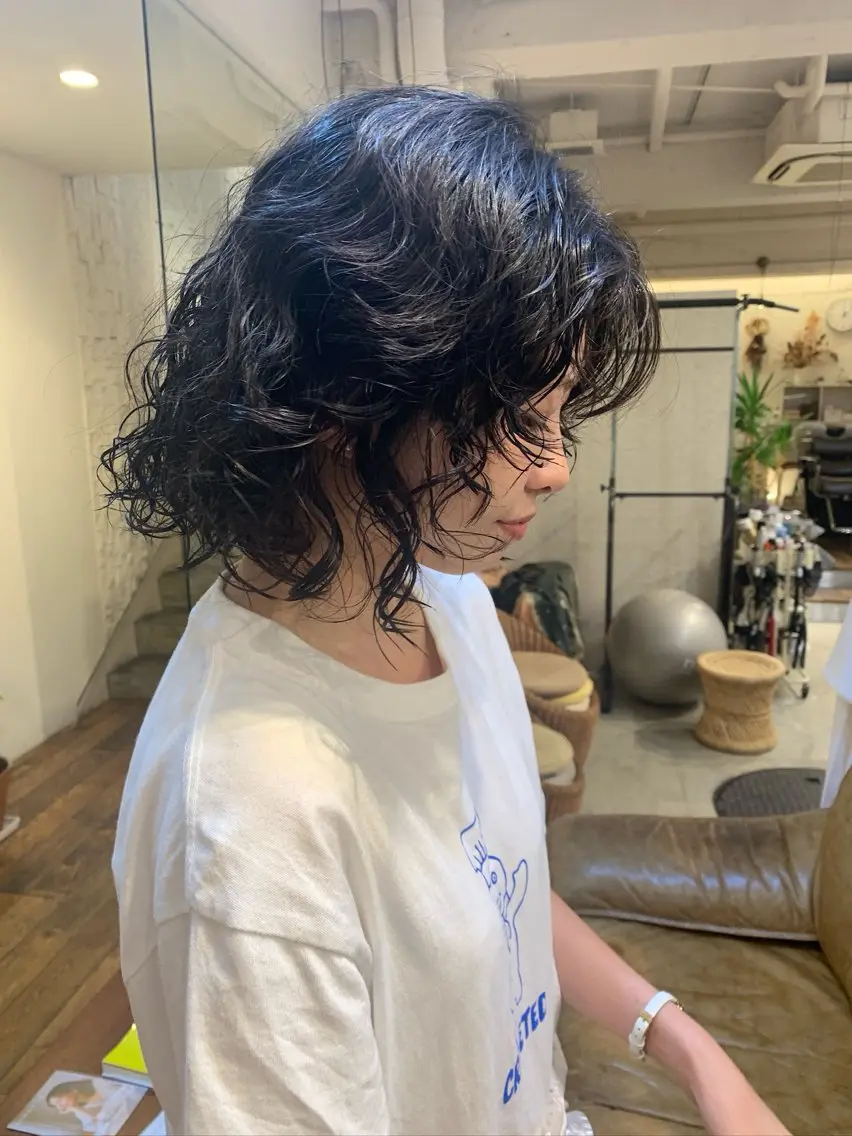 ミディアム パーマ 【takk】 ナカヤママサヨシのヘアスタイル