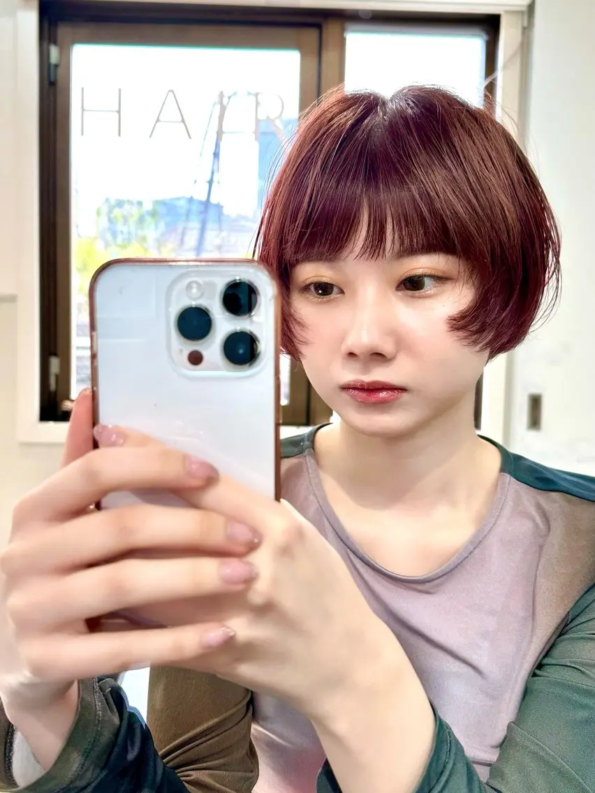 ショート カット ヘアカラー 骨格診断で絶対可愛い ✨丸みショート✨凌弥のヘアスタイル