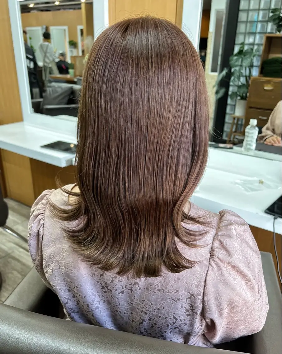 ミディアム カラー 透明感カラー/ イルミナカラーヒロキのヘアスタイル
