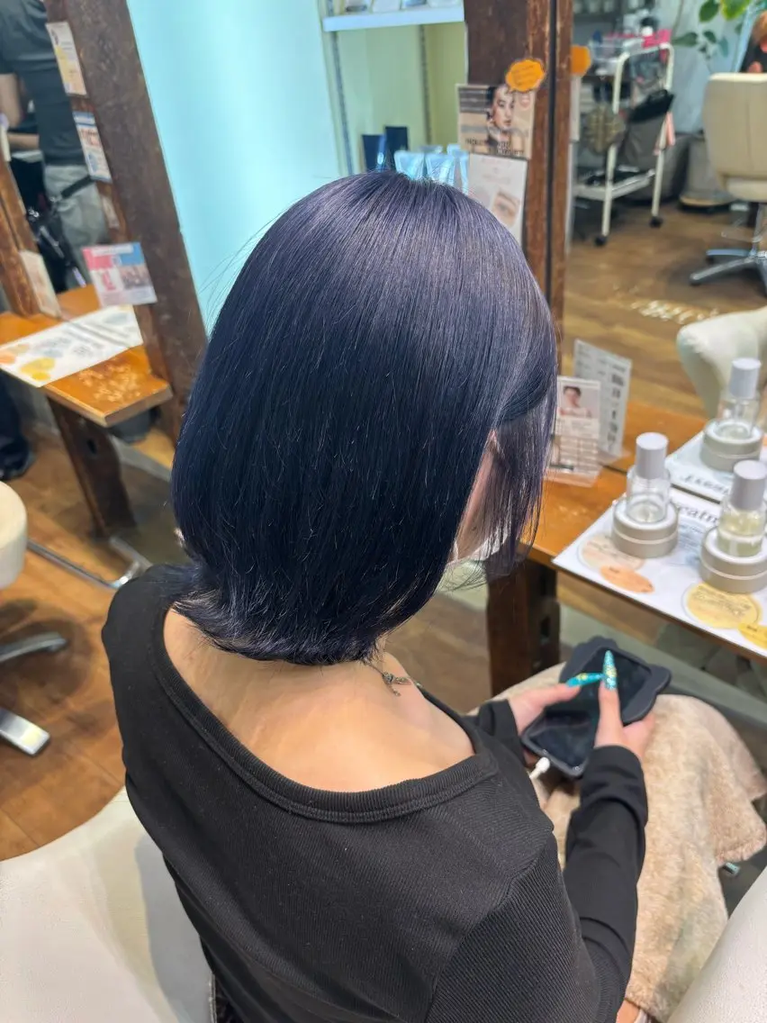 ミディアム カラー ヘアカラー トリートメント ヘッドスパ 【ハイトーン特化】 🦋森山陽向/大宮のヘアスタイル