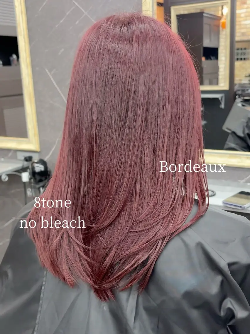 セミロング カラー ヘアカラー トリートメント ハッシュカット 暖色カラー/伊藤菜月のヘアスタイル