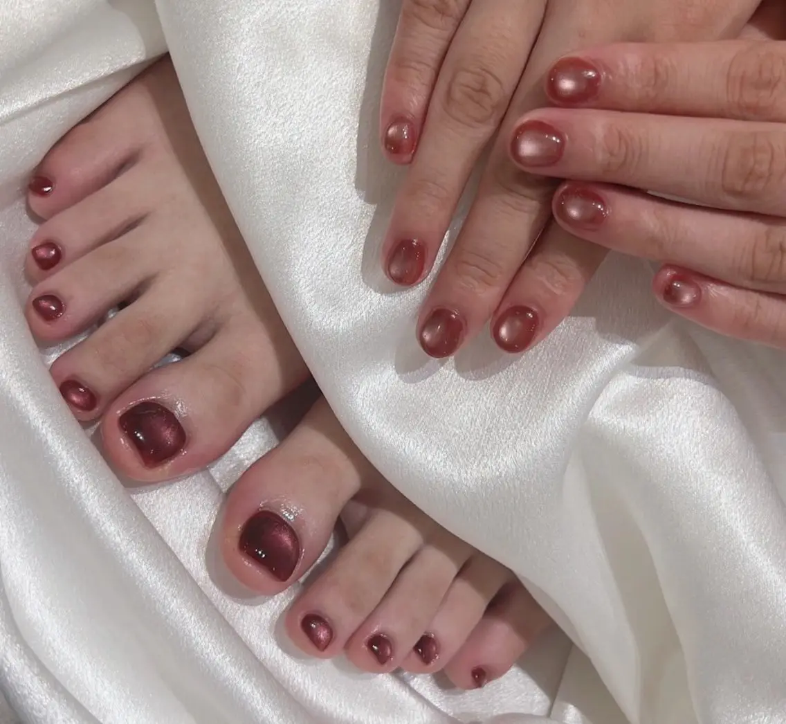 ネイル フットネイル ジェルネイル シンプルネイル 夏ネイル ハンドネイル フットネイル Sunset Nail 柏のネイルデザイン
