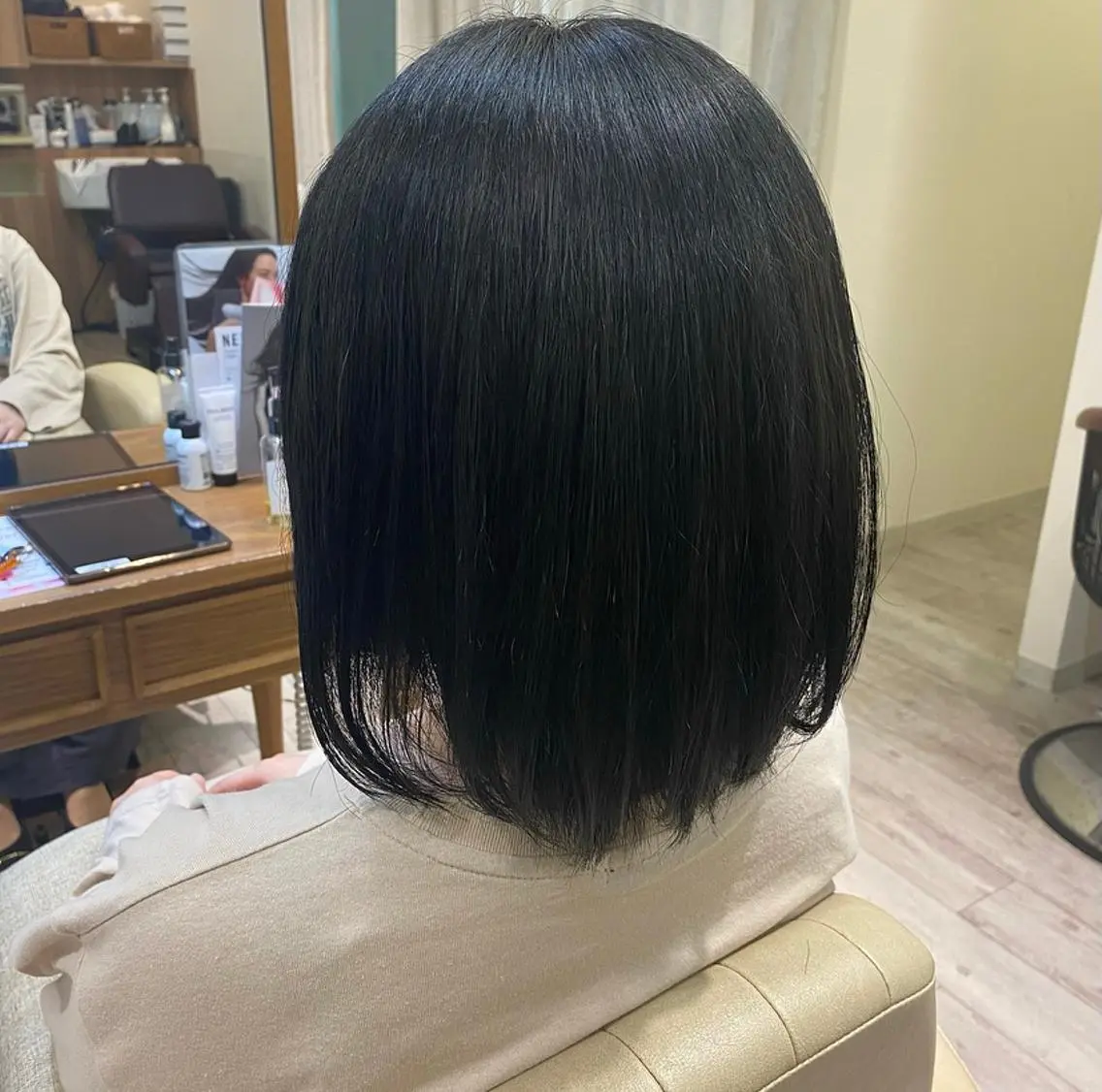 カラー 黒髪 後藤 瀬奈のヘアスタイル