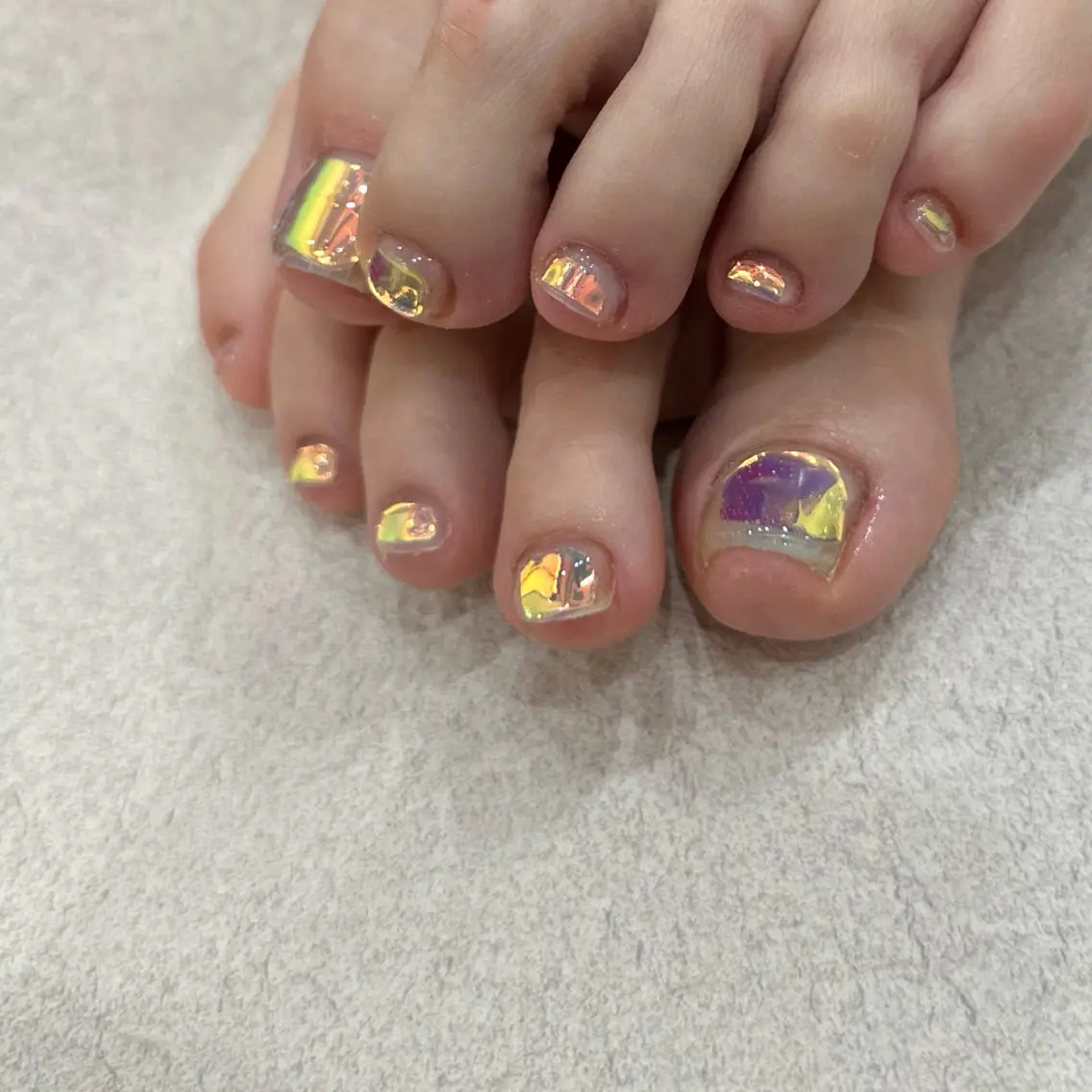 ネイル 氷ネイル・うるうるネイル フットネイル nailsalon ∞ ﾐｶﾅﾙ ∞のネイルデザイン