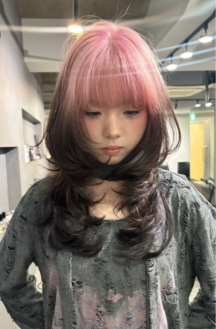 ミディアム カラー ヘアアレンジ ヘアカラー 🌈【🎀ヘアデザイ ナー🎀】✨ノン✨のヘアスタイル