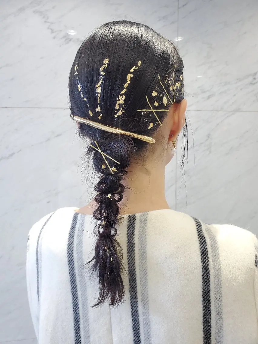 セミロング ヘアアレンジ 仁科 美乃里のヘアスタイル