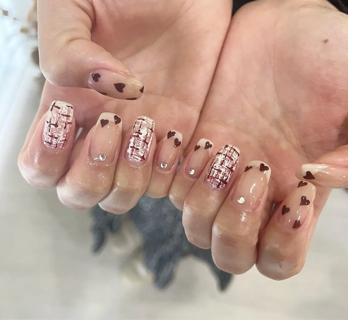 ネイル ツイードネイル #Amin nail salonのネイルデザイン
