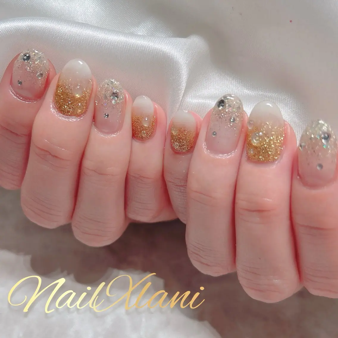 ネイル フットネイル ジェルネイル マグネットネイル パラジェル Nail×Lani 深爪矯正対応◎のネイルデザイン