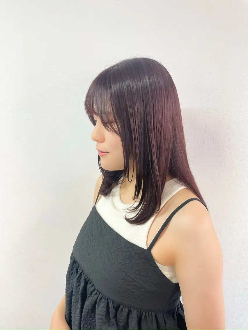 セミロング カラー カット ヘアカラー 野町好花 レイヤー/髪質改善のヘアスタイル