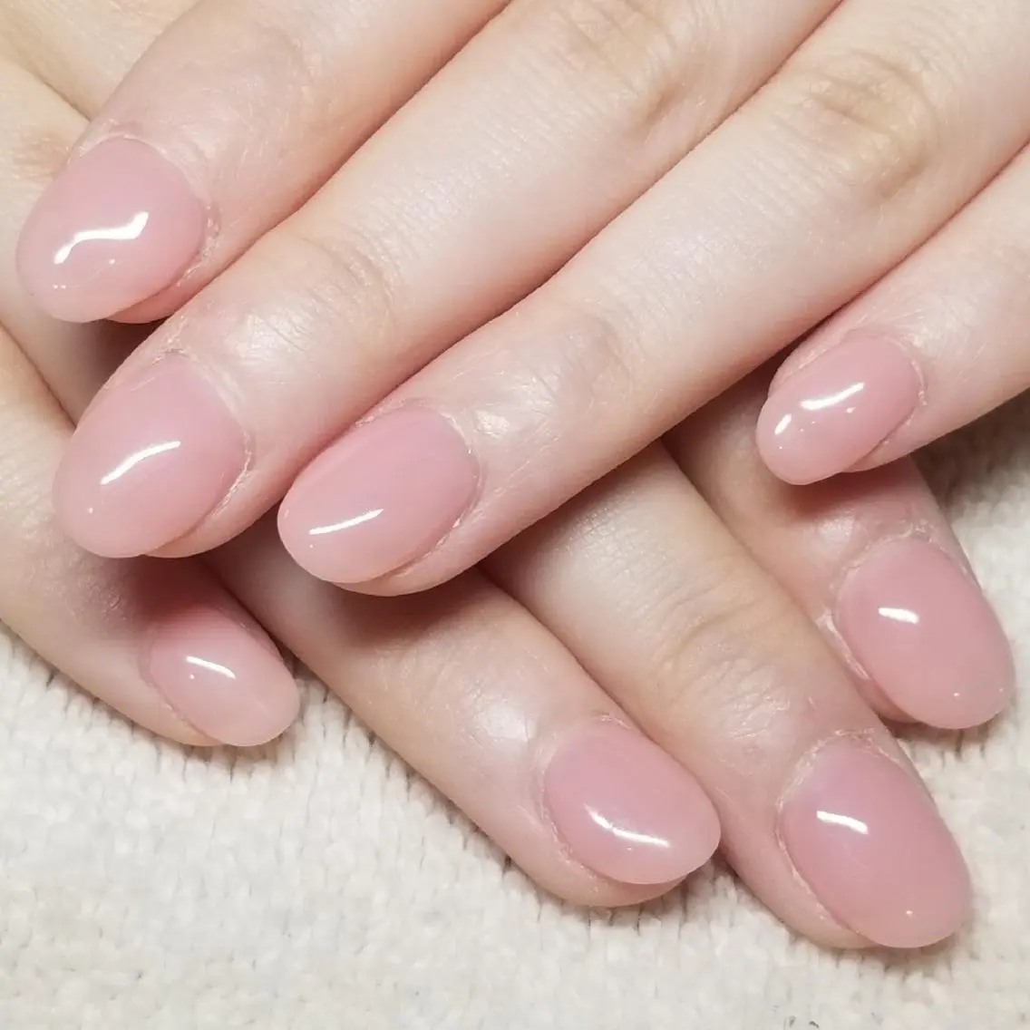 ネイル ワンカラーネイル ピンク ピンクベージュ ハンドネイル よしだ ひろきのネイルデザイン