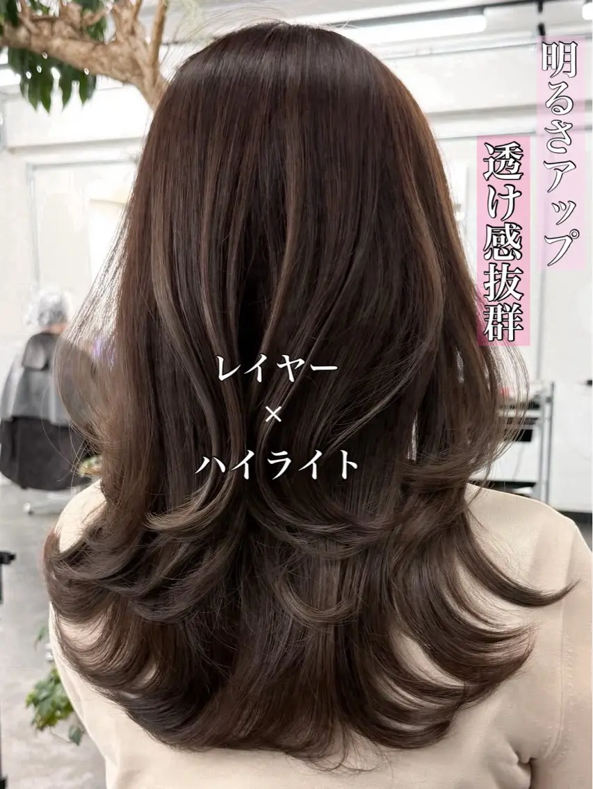 ロング カラー ブリーチ ハイライトカラー ハイライト カット ヘアカラー ハイライト/レイヤー 河原町/Manatoのヘアスタイル