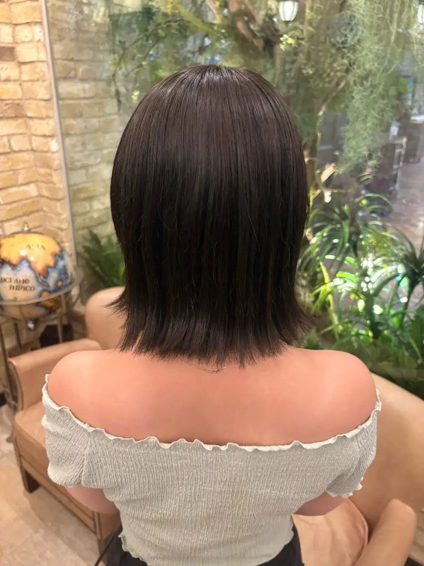 ミディアム ボブレイヤー ミディアムレイヤー ボブ レイヤーカット カット ヘアカラー トリートメント 新宿/髪質改善✨ 透明感カラー/須田のヘアスタイル