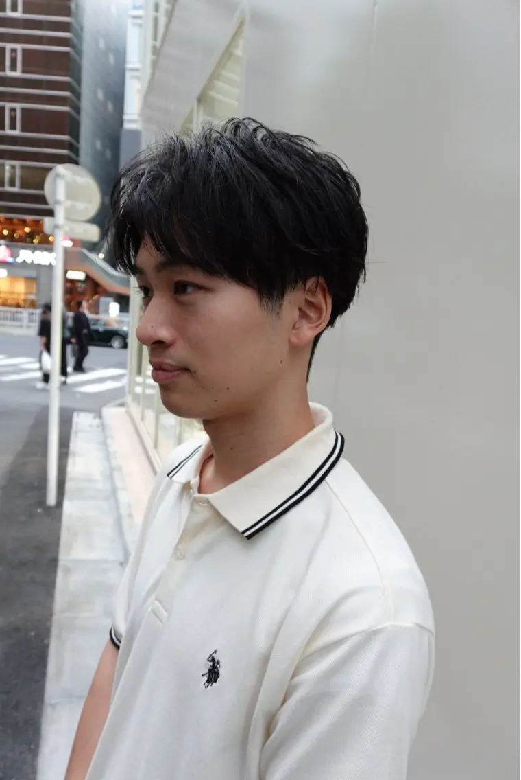 メンズ センターパート 刈り上げ カット 渋谷メンズ特化 佐橋世奈のヘアスタイル