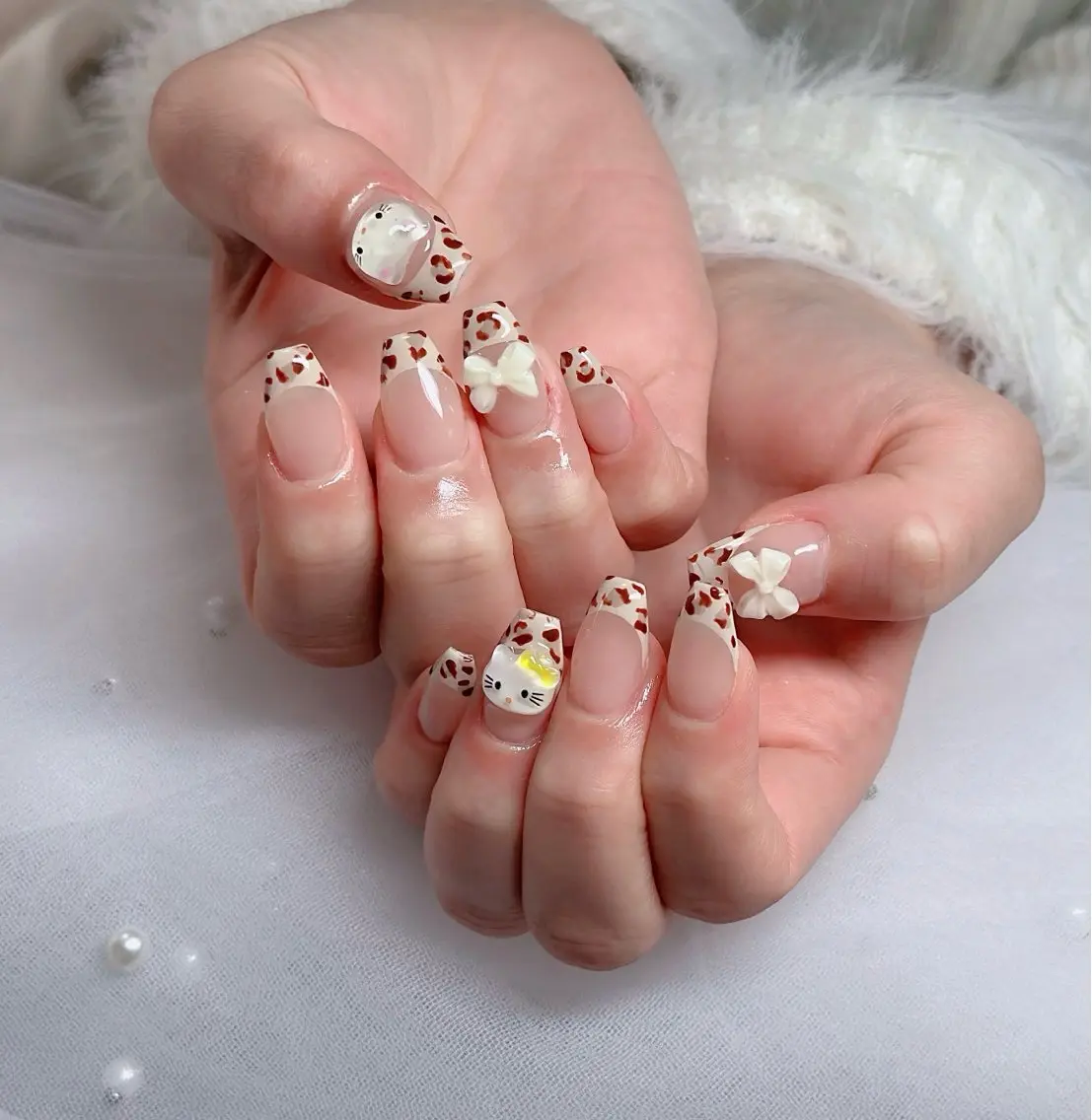 ネイル ハート キラキラネイル リボン ハンドネイル キノコ H.babynailのネイルデザイン