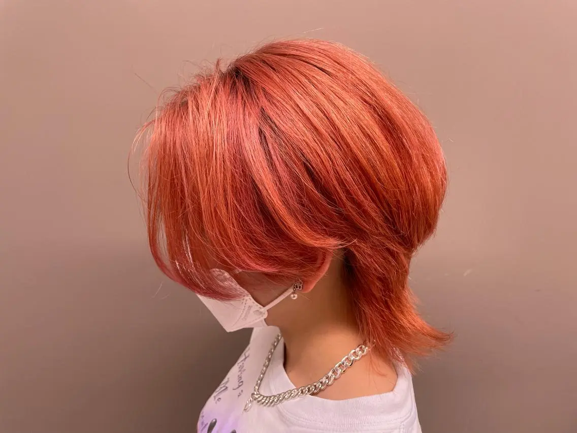 ミディアム カラー ヘアアレンジ ピンク・ベージュ🩰 カラー🫧とらのヘアスタイル