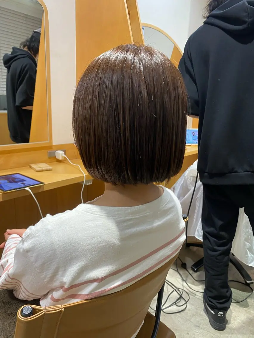 ショート ボブ カット ヘアカラー トリートメント GINZARay2 風本朱里🐥のヘアスタイル