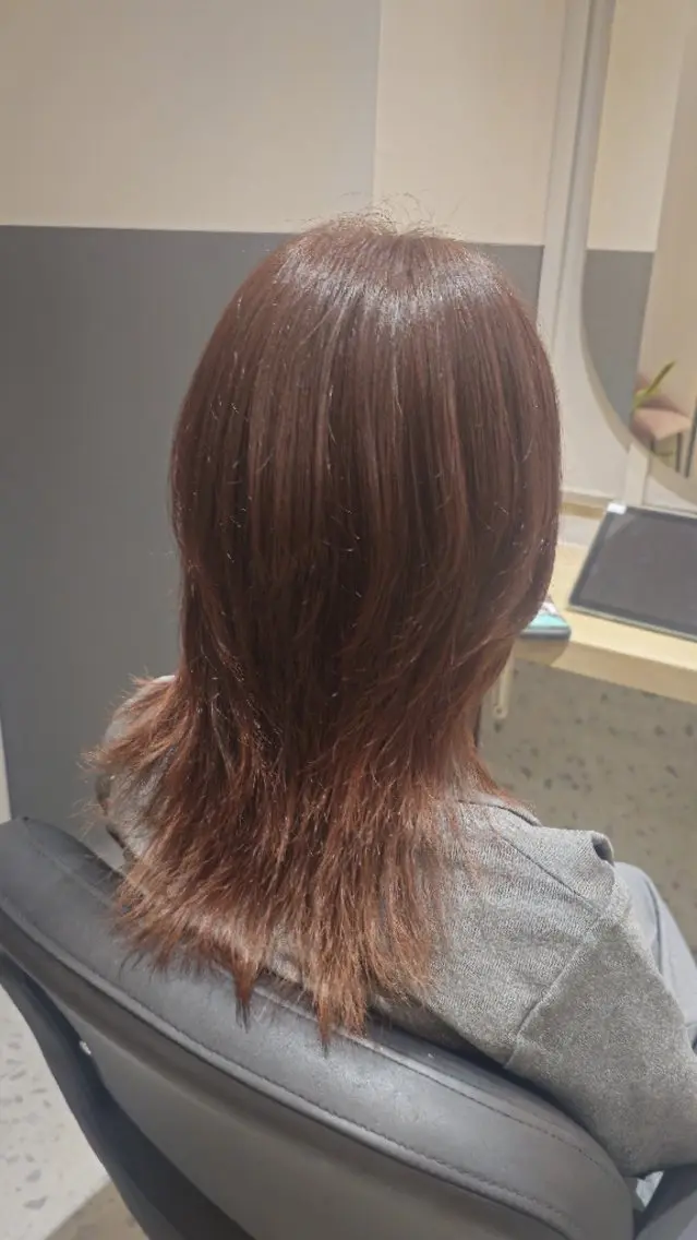 セミロング カラー ブラウンカラー ピンクカラー ピンクブラウン カット ヘアカラー トリートメント 🍀☘️阿部 誉叶☘️🍀のヘアスタイル