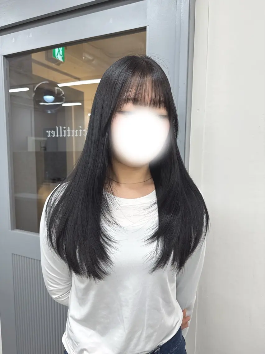 ロング カラー レイヤーカット 縮毛矯正 鹿児島/カットモデル /髪質改善/あやかのヘアスタイル