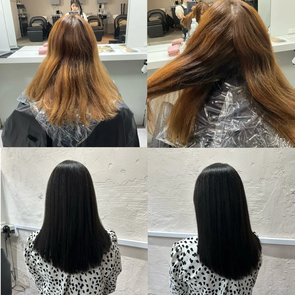 セミロング カラー ブリーチ グレージュ オリーブグレージュ オリーブグレー カット ヘアカラー がもう ゆいこのヘアスタイル