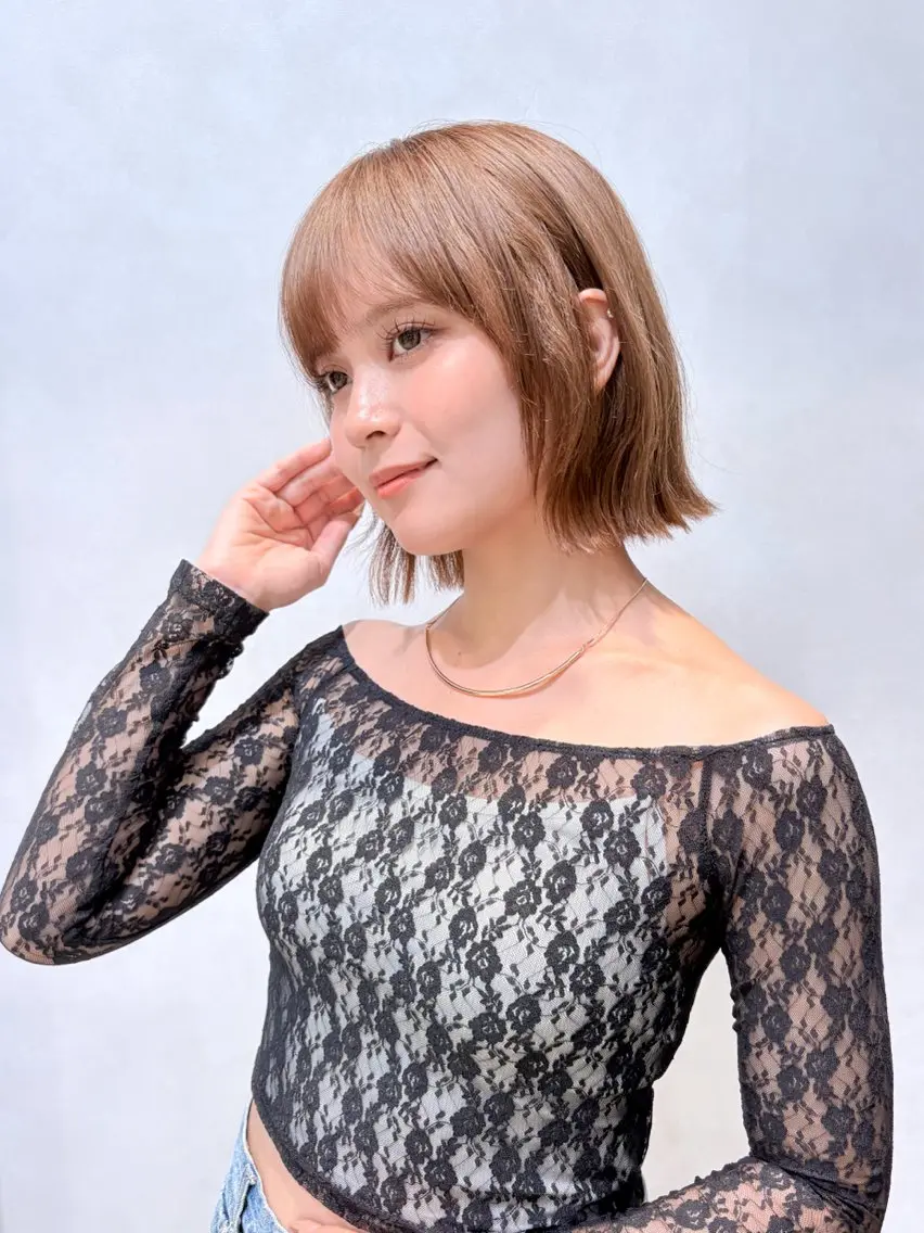 ショート カラー 似合わせボブ💓/ 美髪縮毛✨豊嶋龍佑のヘアスタイル