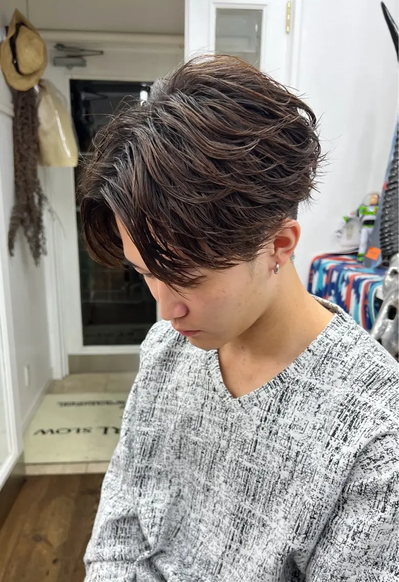 ショート パーマ カット パーマ KAITO メンズ/ メンズカット/パーマのヘアスタイル