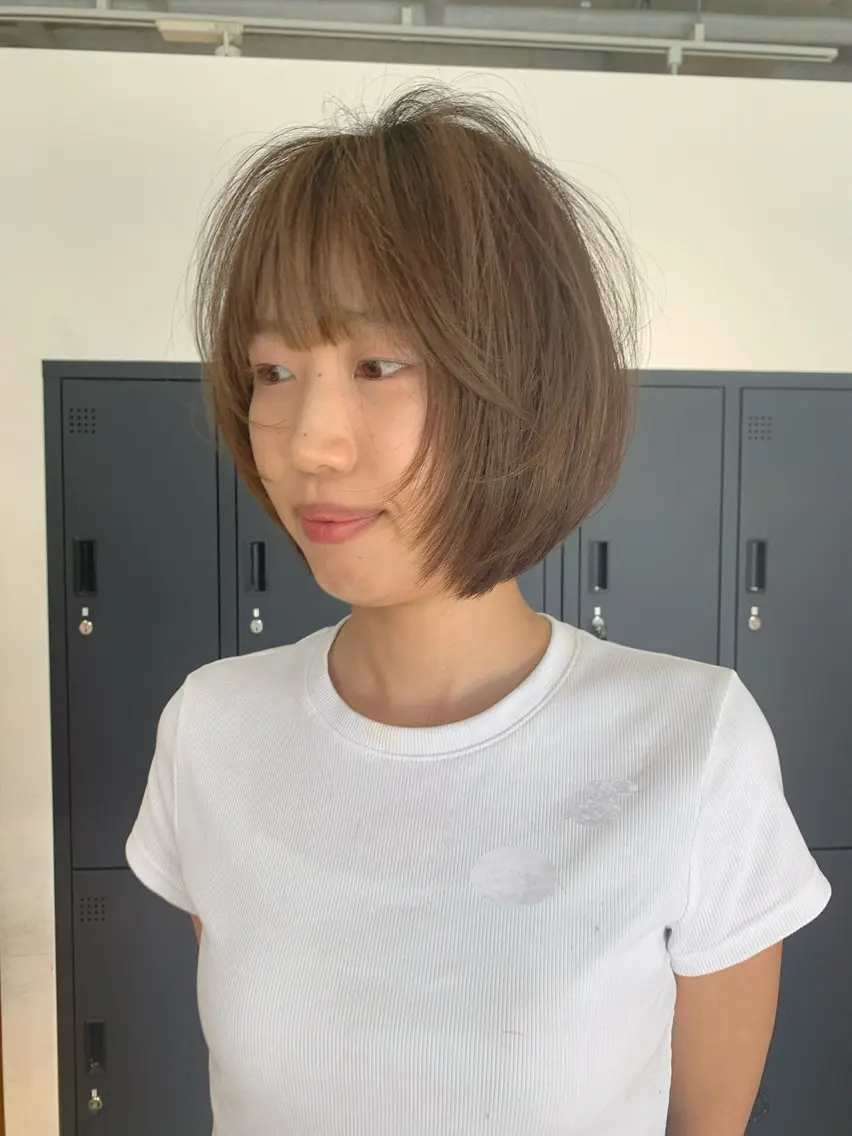 ミディアム カラー パーマ　地毛風カラー /横山大樹のヘアスタイル