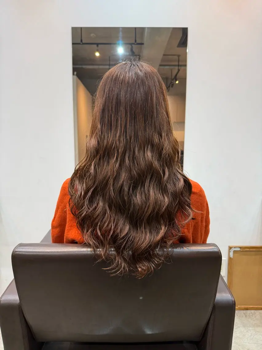 ロング 🌿朝5分でお洒落 パーマスタイル🌿のヘアスタイル