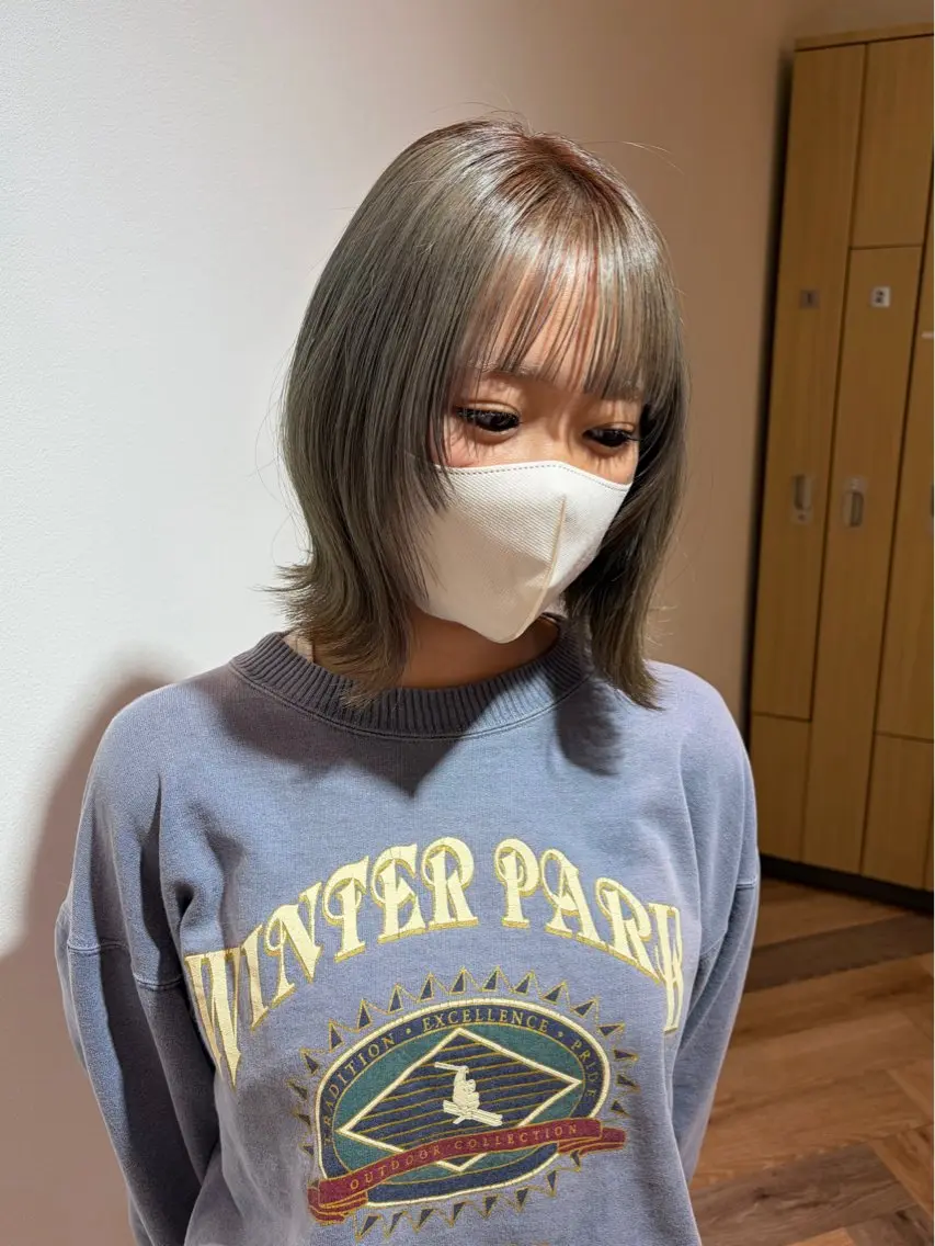 ミディアム 顔まわりレイヤー レイヤーカット Yamada Ami🪐のヘアスタイル