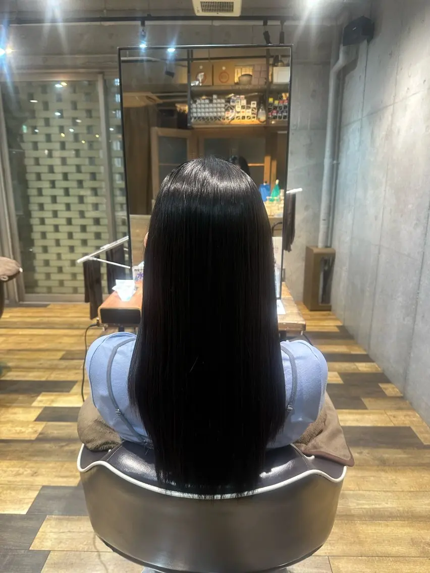 ロング 縮毛矯正 flannel 優介のヘアスタイル