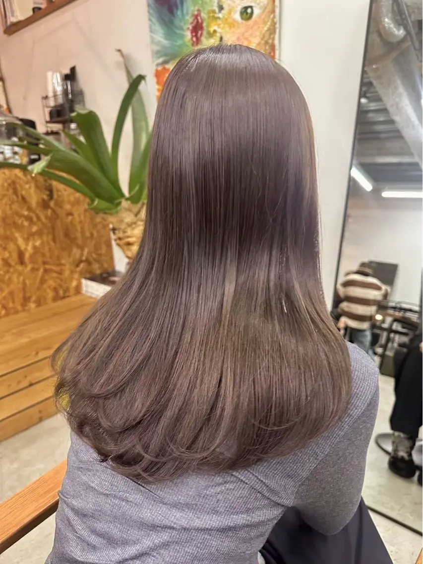ロング カラー カット ヘアカラー トリートメント まさと/ヘーゼルベー ジュ/レイヤーカットのヘアスタイル