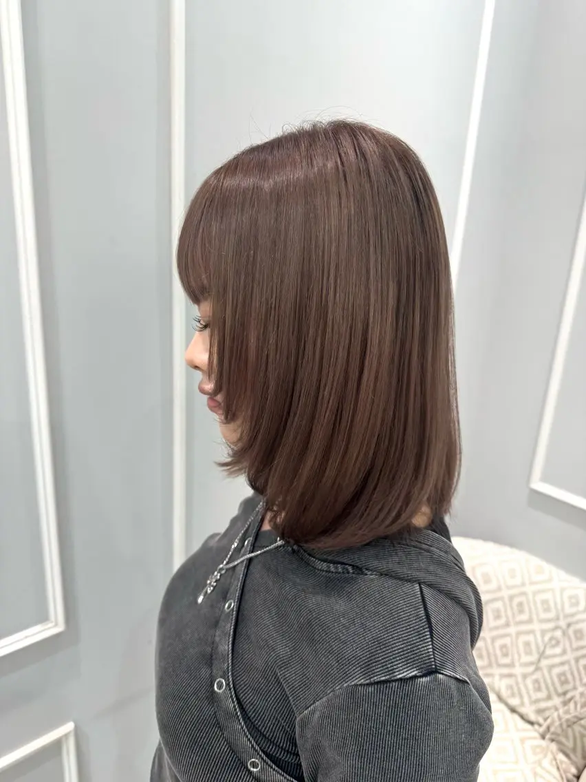 【平日限定】 ✨✂️前髪カット ➕ ワンカラー ✂️✨レディースカラーモデル🤍の写真