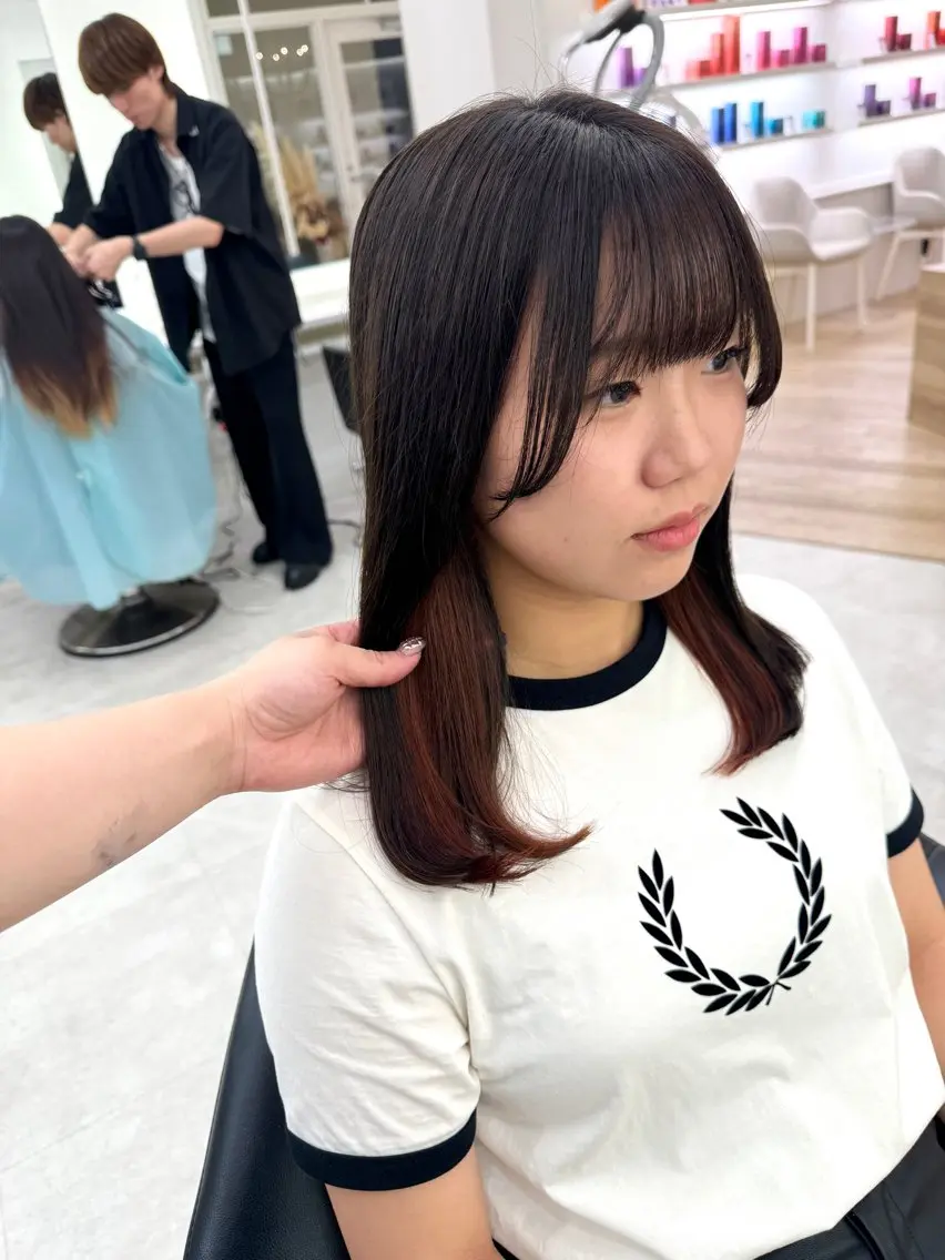 ロング カラー カット ヘアカラー ♡ParveMix NANO♡のヘアスタイル
