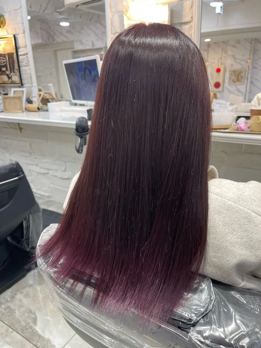 ロング カラー カット ヘアカラー 西野 蓮のヘアスタイル
