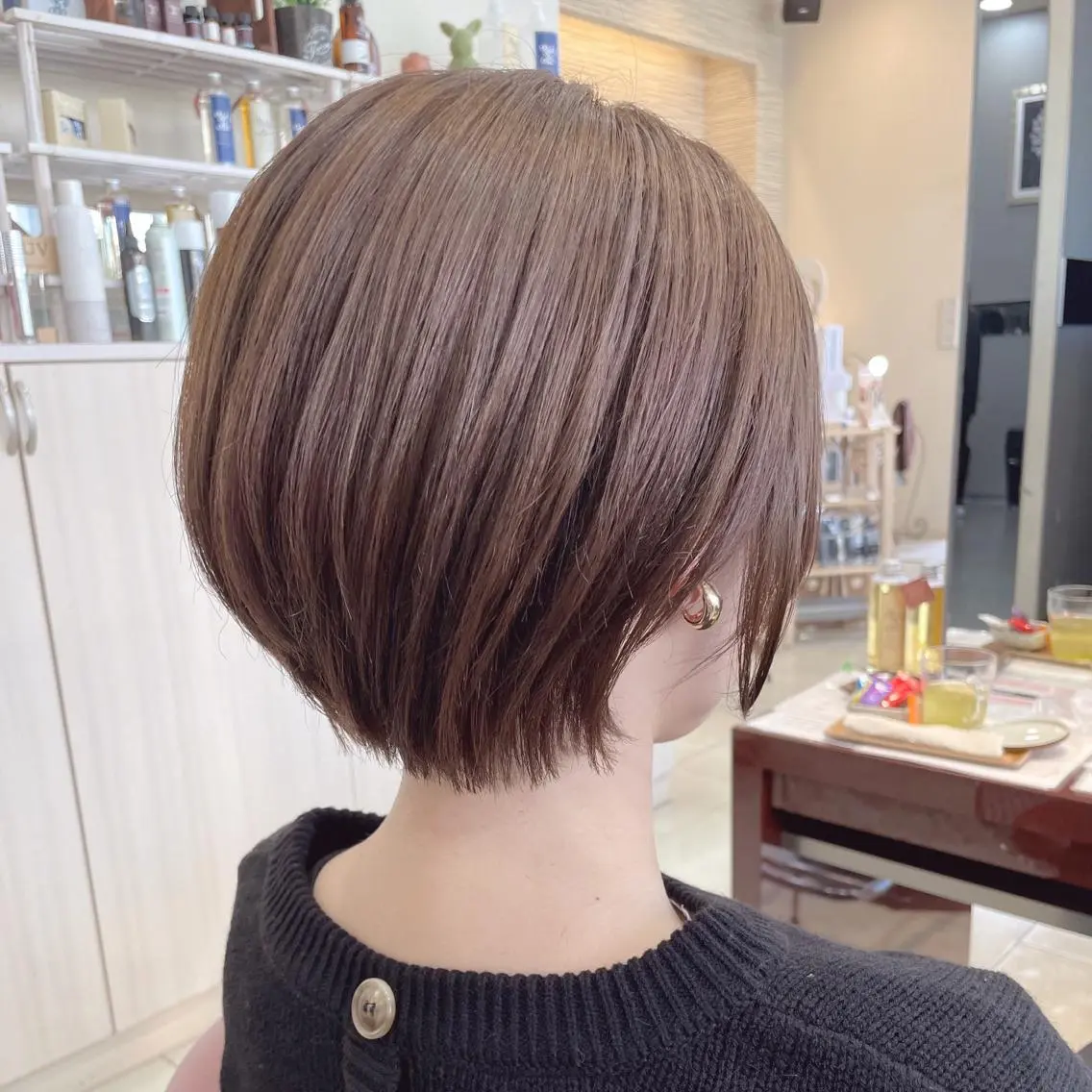 ショート カラー ショートボブ ボブ くびれヘア ショートヘア L.E.M泉中央店長 小野寺優斗のヘアスタイル