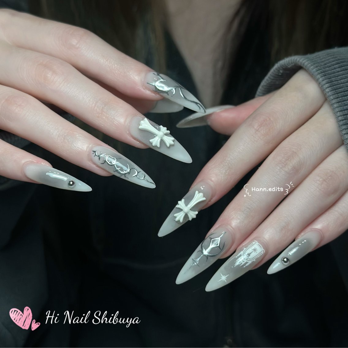 セミロング ハンドネイル Hi Nail Shibuyaのネイルデザイン
